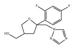 [5-(2,4-dihalophenyl)-5-(1H-1,2,4-triazol-1-ylmethyl)oxolan-3-yl]methanol Struktur