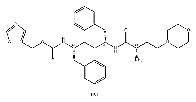 N-[Des-(2-Isopropyl-thiazol-4-yl)-1.3-dioxo-2-(methylaza)-propyl] Cobicistat Hydrochloride Struktur