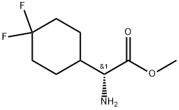 Cyclohexaneacetic acid, α-amino-4,4-difluoro-, methyl ester, (αR)- Struktur