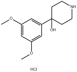 4-(3,5-dimethoxyphenyl)piperidin-4-ol hydrochloride Struktur