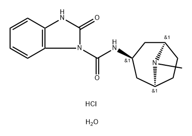 1H-Benzimidazole-1-carboxamide, 2,3-dihydro-N-(8-methyl-8-azabicyclo[3.2.1]oct-3-yl)-2-oxo-, monohydrochloride, monohydrate, endo- (9CI) Struktur