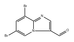 6,8-dibromoimidazo[1,2-a]pyridine-3-carbaldehyde Struktur