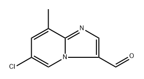 6-chloro-8-methylimidazo[1,2-a]pyridine-3-carbaldehyde Struktur