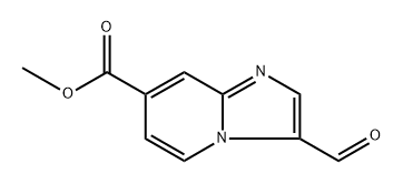 methyl 3-formylimidazo[1,2-a]pyridine-7-carboxylate Struktur