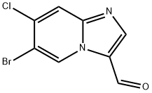 6-bromo-7-chloroimidazo[1,2-a]pyridine-3-carbaldehyde Struktur