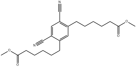 1,3-Benzenedihexanoic acid, 4,6-dicyano-, 1,3-dimethyl ester Struktur