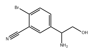 5-(1-amino-2-hydroxyethyl)-2-bromobenzonitrile Struktur