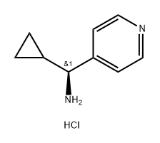 4-Pyridinemethanamine, α-cyclopropyl-, hydrochloride (1:1), (αS)- Struktur