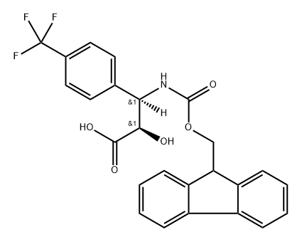 N-(9H-Fluoren-9-yl)MethOxy]Carbonyl (2R,3R)-3-Amino-2-hydroxy-3-(4-trifluoromethyl-phenyl)propionic acid Struktur