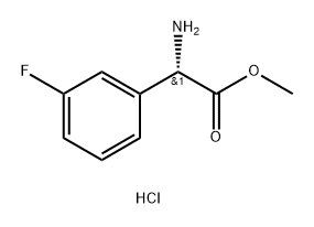 Benzeneacetic acid, α-amino-3-fluoro-, methyl ester, hydrochloride (1:1), (αS)- Struktur