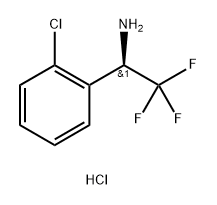 Benzenemethanamine, 2-chloro-α-(trifluoromethyl)-, hydrochloride (1:1), (αR)- Struktur