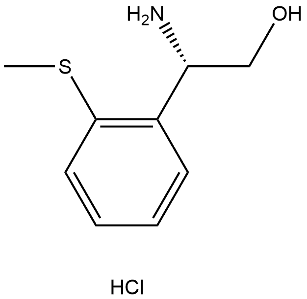 (S)-2-Amino-2-(2-(methylthio)phenyl)ethan-1-ol hydrochloride Struktur