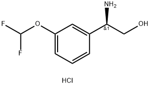 Benzeneethanol, β-amino-3-(difluoromethoxy)-, hydrochloride (1:1), (βR)- Struktur