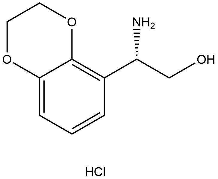 (S)-2-amino-2-(2,3-dihydrobenzo[b][1,4]dioxin-5-yl)ethan-1-ol hydrochloride Struktur