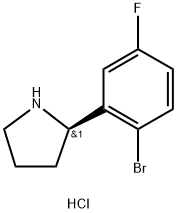 (2R)-2-(2-BROMO-5-FLUOROPHENYL)PYRROLIDINE HCl Struktur