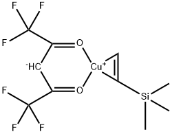 COPPER I / II HEXAFLUOROPENTANEDIONATE - VINYLTRIMETHYLSILANE COMPLEX Struktur