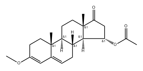 (15α)-3-Methoxy-17-oxoandrosta-3,5-dien-15-yl acetate Struktur