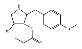 3,4-Pyrrolidinediol, 2-[(4-methoxyphenyl)methyl]-, 3-propanoate Struktur