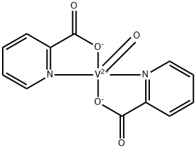 Oxobis(picolinato)vanadium Struktur