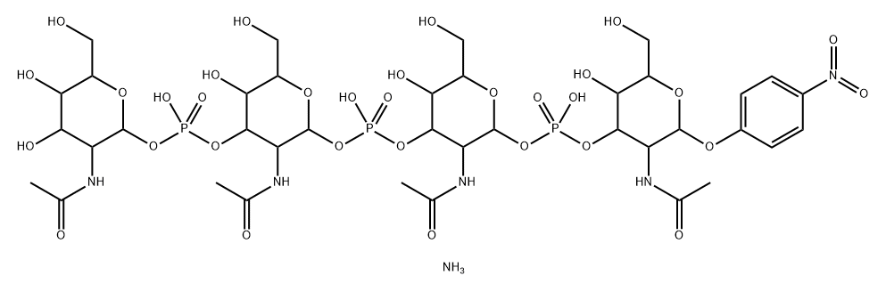 tetra(2-acetamido-2-deoxy-glucopyranosyl)triphosphate 4-nitrophenyl Struktur