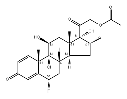 Pregna-1,4-diene-3,20-dione, 21-(acetyloxy)-9-chloro-6-fluoro-11,17-dihydroxy-16-methyl-, (6α,11β,16α)-