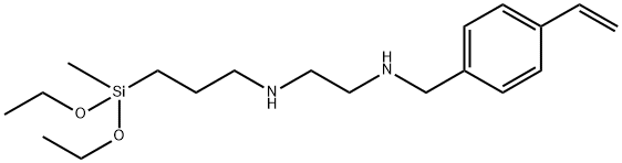 N1-[3-(diethoxymethylsilyl)propyl]-N2-[(4-ethenylphenyl)methyl]- 1,2-Ethanediamine Struktur