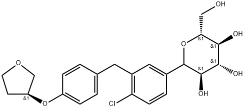 D-Glucitol, 1,5-anhydro-1-C-[4-chloro-3-[[4-[[(3S)-tetrahydro-3-furanyl]oxy]phenyl]methyl]phenyl]-