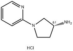 3-Pyrrolidinamine, 1-(2-pyridinyl)-, hydrochloride (1:1), (3R)- Struktur