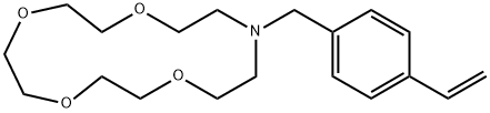 13-[(4-Ethenylphenyl)methyl]-1,4,7,10-tetraoxa-13-azacyclopentadecane Struktur