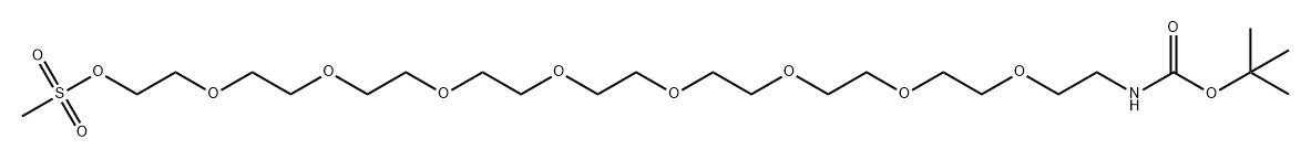 Boc-NH-PEG9-Ms Struktur