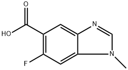 6-fluoro-1-methyl-1H-benzo[d]imidazole-5-carboxylic acid Struktur