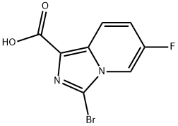 3-BROMO-6-FLUORO-IMIDAZO[1,5-A]PYRIDINE-1-CARBOXYLIC ACID Struktur