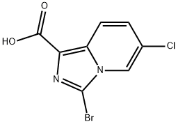 3-BROMO-6-CHLORO-IMIDAZO[1,5-A]PYRIDINE-1-CARBOXYLIC ACID Struktur