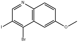 4-bromo-3-iodo-6-methoxyquinoline Struktur