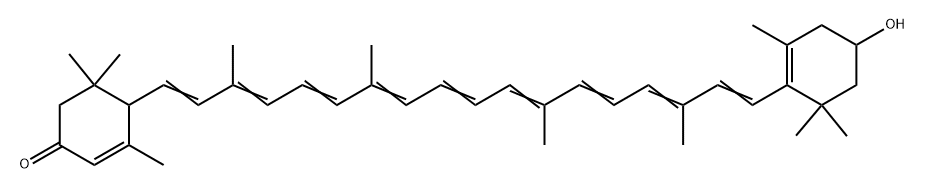 cis-3-hydroxy-b,e-Caroten-3'-one Struktur