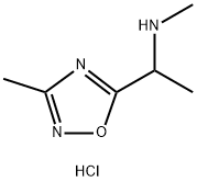 methyl[1-(3-methyl-1,2,4-oxadiazol-5-yl)ethyl]amine hydrochloride Struktur