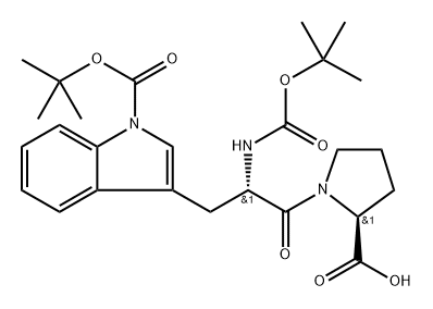 Boc-Trp(Boc)-Pro-OH Struktur