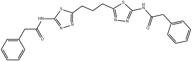 Benzeneacetamide, N,N'-[1,3-propanediylbis(1,3,4-thiadiazole-5,2-diyl)]bis- Struktur