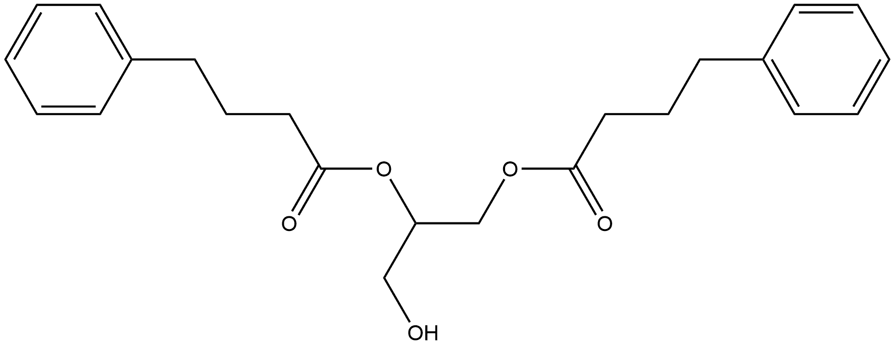 Benzenebutanoic acid, 1,1'-[1-(hydroxymethyl)-1,2-ethanediyl] ester Struktur