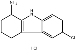 6-chloro-2,3,4,9-tetrahydro-1H-carbazol-1-amine hydrochloride Struktur