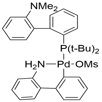 Methanesulfonato2-Di-t-butylphosphino-2'-(N,N-dimethylamino)biphenyl)(2'-amino-1,1'-biphenyl-2-yl)palladium(II) Struktur