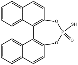 Dinaphtho[2,1-d:1',2'-f][1,3,2]dioxaphosphepin, 4-mercapto-, 4-oxide, (11bR)- Struktur