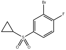 2-bromo-4-(cyclopropylsulfonyl)-1-fluorobenzene Struktur