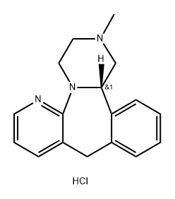 Pyrazino[2,1-a]pyrido[2,3-c][2]benzazepine, 1,2,3,4,10,14b-hexahydro-2-methyl-, hydrochloride (1:1), (14bS)- Struktur