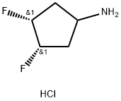 (3R,4S)-3,4-difluorocyclopentanamine hydrochloride Struktur