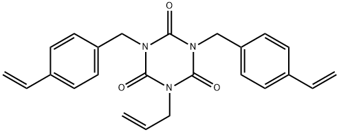 1,3-bis[(4-ethenylphenyl)methyl]-5-(2-propen-1-yl)-1,3,5-t,riazine-2,4,6(1H,3H,5H)trione Struktur