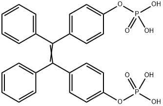 Phosphoric acid, P,P'-[(1,2-diphenyl-1,2-ethenediyl)di-4,1-phenylene] ester Struktur