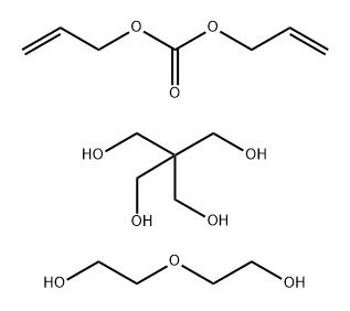 Di-2-propenyl carbonate polymer with 2,2-bis(hydroxymethyl)-1,3-propanediol and 2,2'-oxybis[ethanol] Struktur