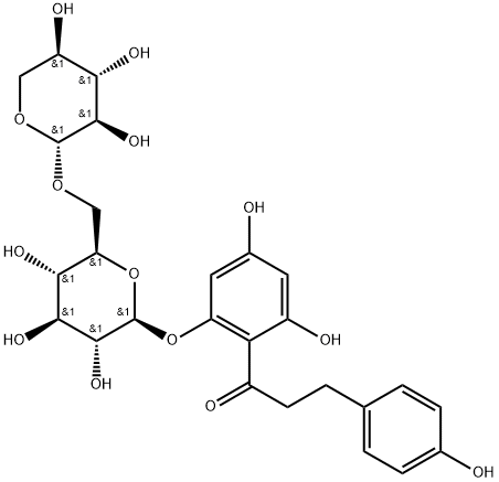 PHLORETIN-2'-XYLOGLUCOSIDE Structure