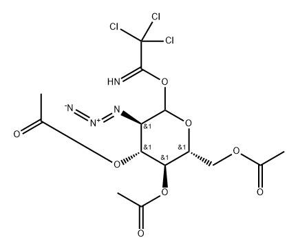 3,4,6-Tri-O-acetyl-2-azido-2-deoxy-D-glucopyranosyl trichloroacetimidate Struktur